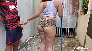 I hired Brazilian maid to clean house, she has big personality