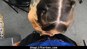 Teen wants to steal some cloths from the clothing department gets caught - shopliftersex