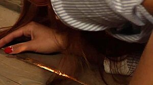 Voyeur Lesbian Slave Spies and Touches Herself to Explosive Climax