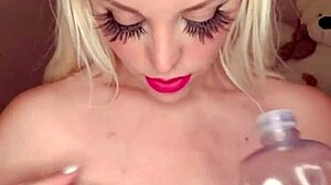 Blondie Fesser oils ass and plays with pussy