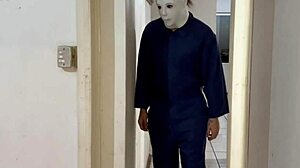 Omg, Halloween Michael Myers just wrecked Camila Gaucha’s butt, no mercy!