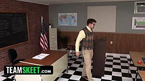 Wanna Join Nikki Nicole and Camilla Cream for Classroom Threesome?