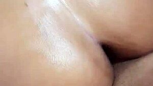 The little whore gives d4 to the old husband with her gaping ass