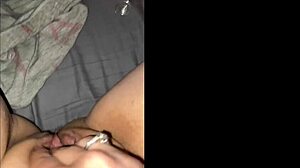 Late night pussy play with petite teen reaching intense orgasm.