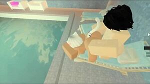 Subscriber fucks milf whore by the pool! Big tits bouncing!