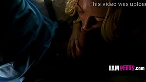 flashlights dim as stepdad skyler storm sneaks a quick pov bang.