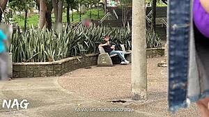 Jade Mercury teases stranger near subway for filmed fuck?