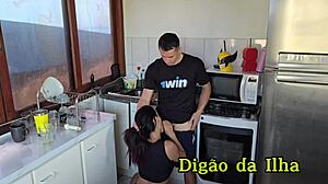 i fucked muscular latina maid in kitchen secretly