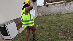 went to inspect the site and imagined workers fucking her huge pussy?