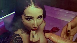 Goth Keisha Grey Seduces with Stunning Body in Miniskirt and Deepthroat Action