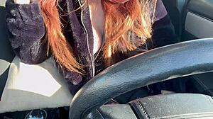 artemisia love flashes big boobs during solo car ride