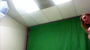 Savanna brown poses nude, revealing her shaved wet pussy for the horny photographer