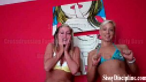 i make my slave try on the sissy outfit for humiliation