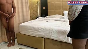 First day, guest seduced me with his big cock.