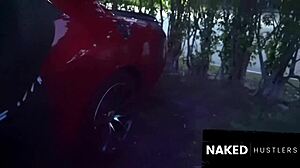 Latina Slut Sucks Cock and Gets Fucked in Public Parking Lot