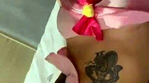 Does Heaven's Eyes love giving blowjobs and getting fucked hard by Dirtyfarm?