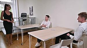 Headmaster Perry Leads Wild Office DP Gangbang