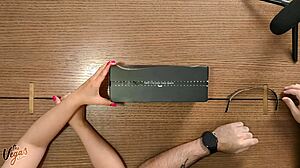 Reviewing twirl male sex toy by cupsland in close-up pov