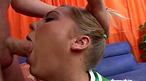 18-Year-Old Cheerleader Ally Kay Takes Every Inch of Step Dad's Hard Cock with Cum in Mouth