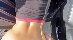 he fucks her round ass hard then cums all over her face