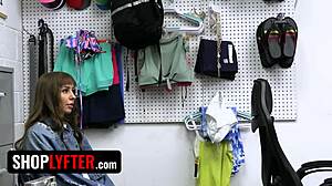 Naughty Girl Caught Shoplifting Faces LP Officer’s Hard Lesson. Backroom Striptease Turns Wild with Ripped Clothes.