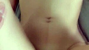 Petite girl with shaved pussy rides in cowgirl position