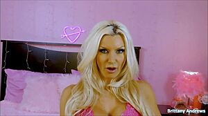 Beautiful blonde brittany andrews loves poking her wet muff