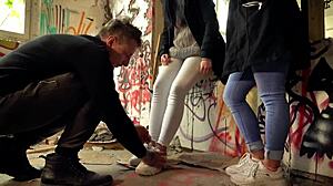 Julia Parker and Maria Gail Dive into Risky No-Condom FFM 3Some at Lost Place