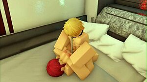 I'm Denji and Makima are having sex in Roblox with deepthroat or something