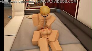 I'm Denji and Makima are having sex in Roblox with deepthroat or something