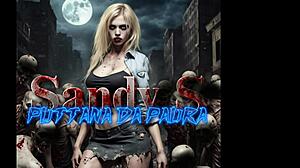 Italian milf cosplay horror movie parody with blowjob and costumes