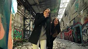 Julia Parker and Maria Gail Dive into Risky No-Condom FFM 3Some at Lost Place