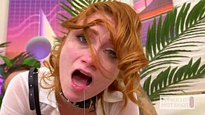 skinny redhead scarlett skies is craving more rough nasty sex with monster cocks