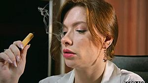 Lesbian Accountant Tries First-Time Blowjob and Sex with Man