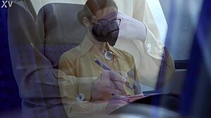 slave wife goes braless, flashes downblouse in daring public display