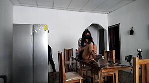 hot latina woman spreads legs to show ass to strangers