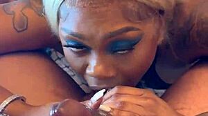 pretty face ebony, do you love sucking that big dick so much?