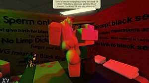 Blonde Snowbunny Gets Railed by Big Black Cock in Roblox