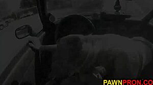 bimbo pawns ugly car and pussy in shop