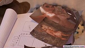 Blonde babe grinds hard with big tits lesbian sugarmommy in wild scissoring. Lingerie adds extra spice to their intense session.