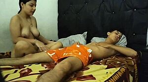 My stepbrother was chilling in bed, so I surprised him with the best blowjob ever!