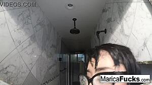 Marica Masturbates in Sexy Lingerie by Mirror