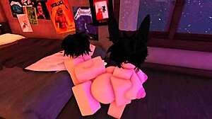 teaching her big ass to take that big white cock in roblox 😏