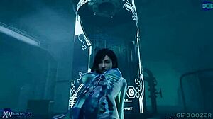 Slime tifa plays with dildo in hentai fantasy!