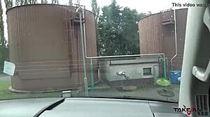 yo, picked up blondie bangs doggy style in public!