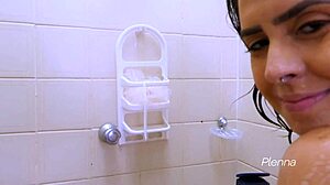 in the shower, big nipples teen masturbates thinking of you