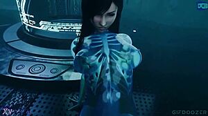 Slime tifa plays with dildo in hentai fantasy!