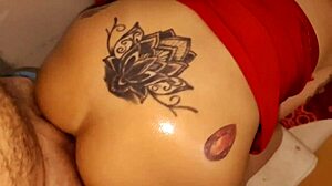 milf's tight ass takes first anal creampie on casting couch