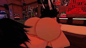 teaching her big ass to take that big white cock in roblox 😏