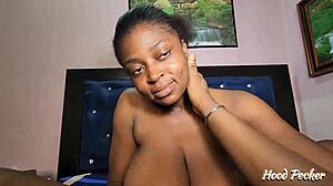 Playing and cuming all over her big sexy boobs while she suck and stroke my dick